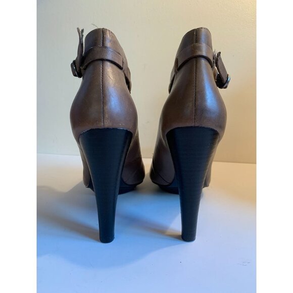 DKNYC Womens Leather Platform Ankle Boot Pump Shoe - Picture 5 of 11